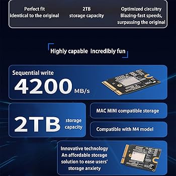 Amazon.com: SPARKFLY M4 Mac mini Internal SSD 2TB, Speeds Up to
